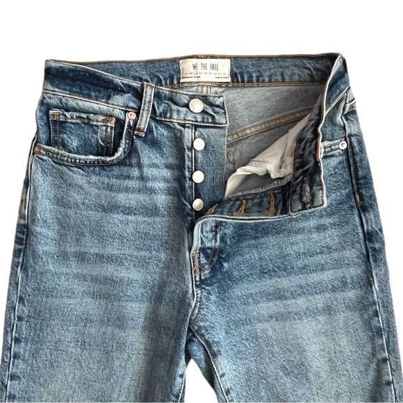 We The Free Stella High Rise Button-fly Raw Hem Sz 26 OB90259 - Picture 3 of 6